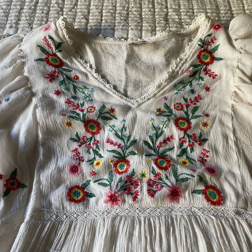 Anthropologie Umgee Embroidered Dress Tunic